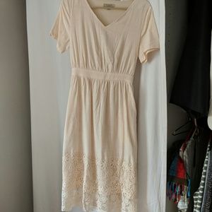 Peach (Cream) Colored Dress from Roolee